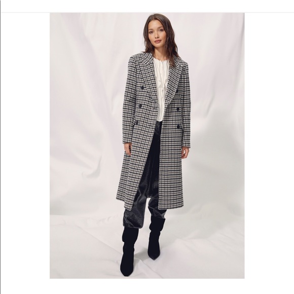 Wilfred Jackets & Blazers - Black/White Houndstooth Winter Coat